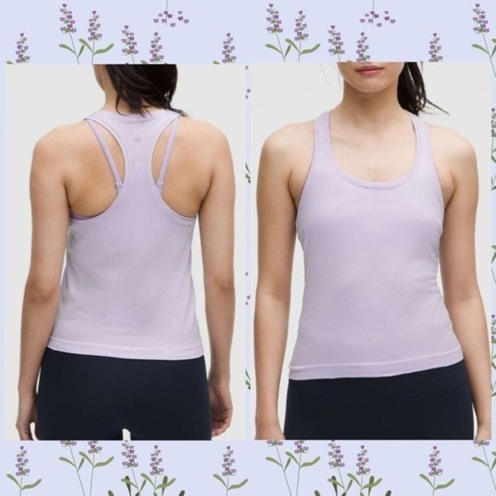 Lululemon Swiftly Tech‎ Racerback Tank Top purple Lavender Frost size 12 NWT